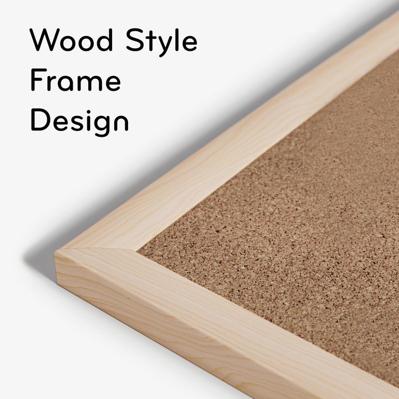 U Brands Cork Bulletin Board, 18" x 24" Inches, Light Birch Wood Frame (265U00-01) - Image 3